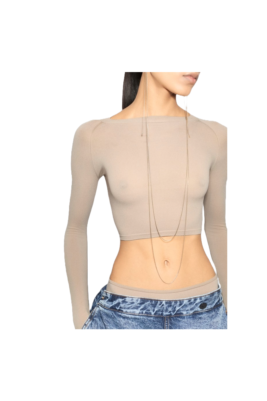ALAIA Second skin knitted cropped top - Enny Monaco